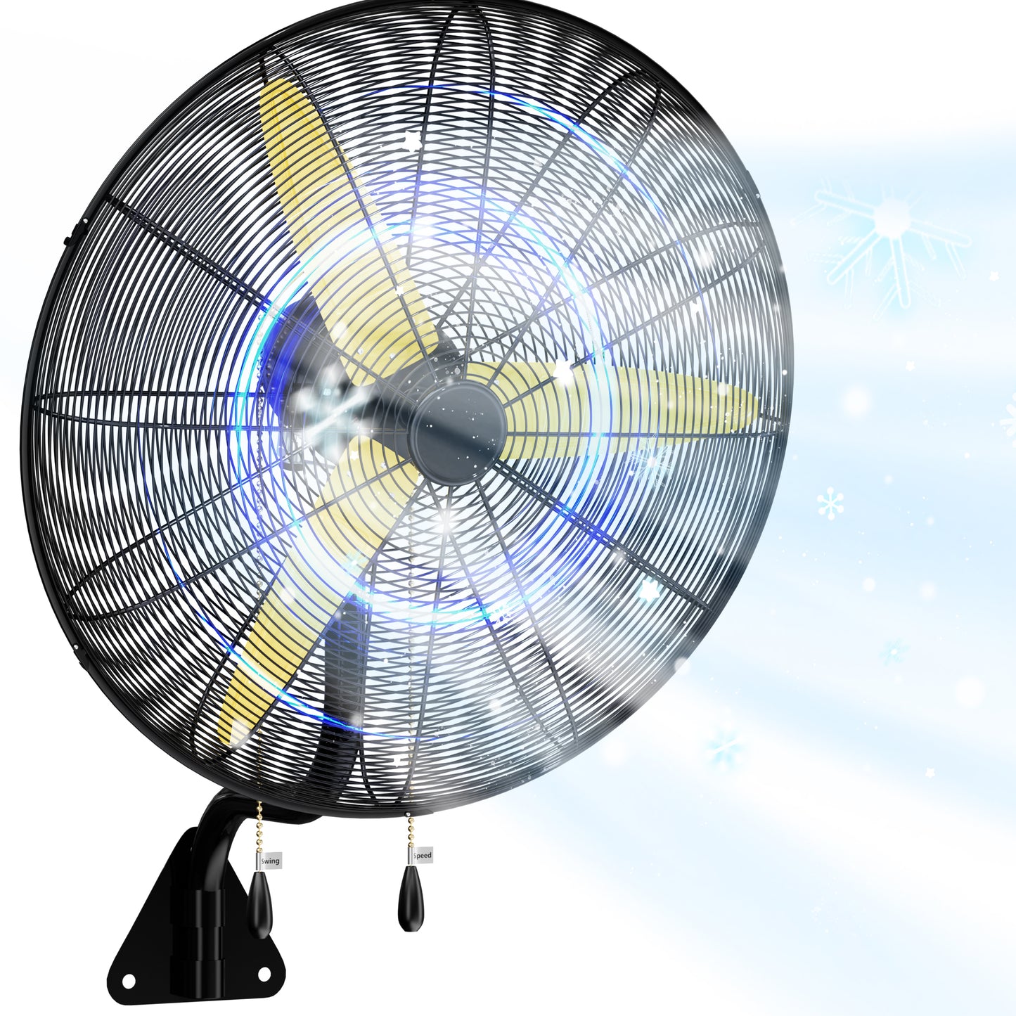 30 Inch Wall Mount Fan,High Velocity Fans with 3 Speeds,90° Oscillating, Poweful Motor,Adjustable Tilt,Industrial Fan for Outdoor,Garage,Warehouse, Patio,Gym,Shop,Porch,ETL