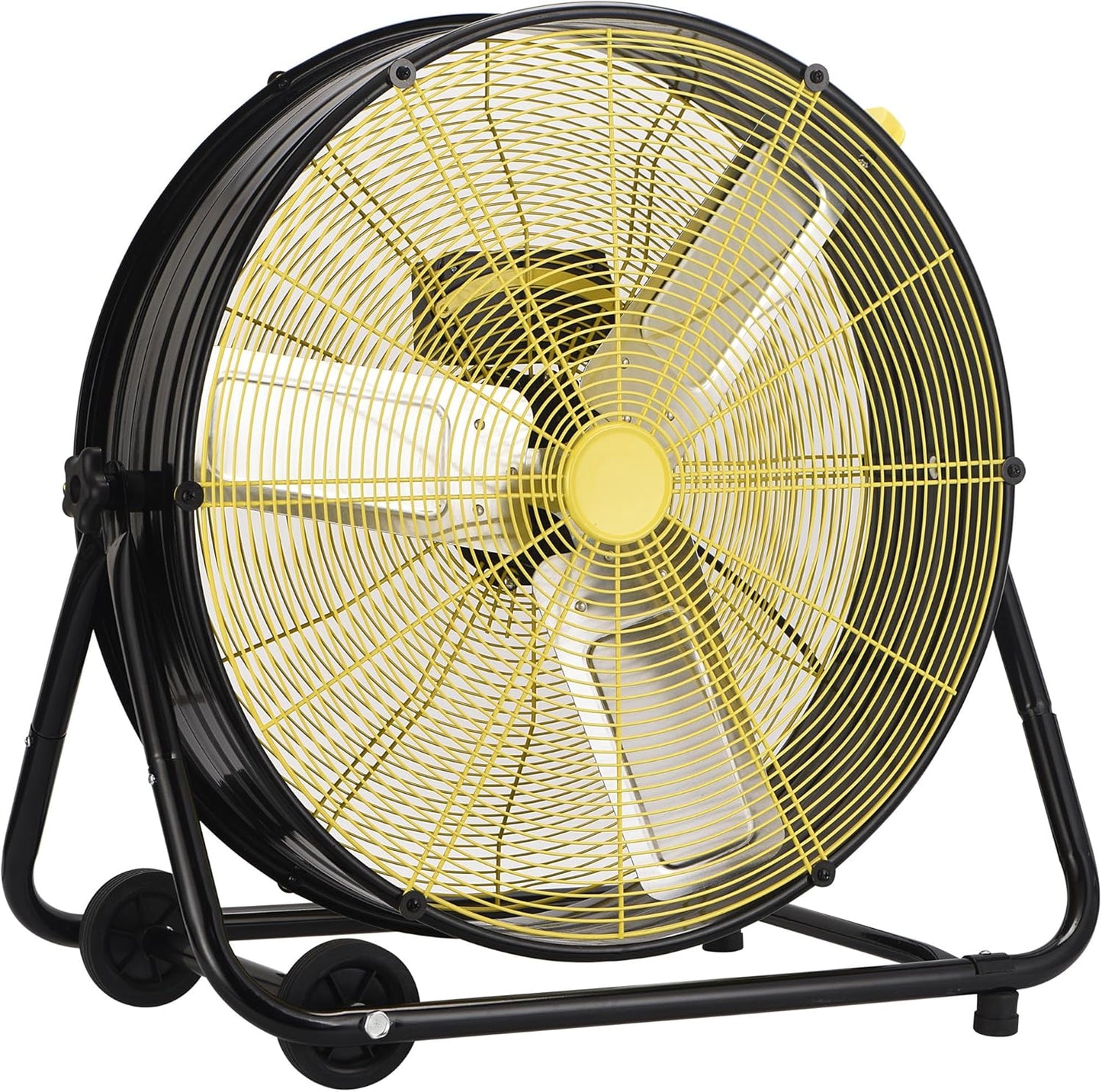 Mountman High Velocity Drum Fan, Heavy Duty Industrial Floor Fan, Outdoor Fan for Garage, 360 °, 24 Inch