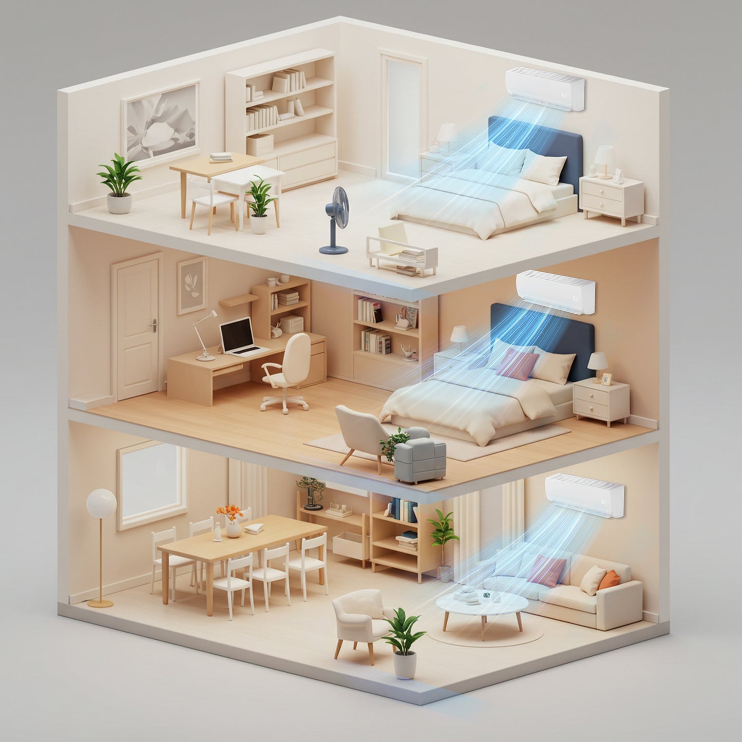 12000 BTU Mini Split AC/Heating System,19 SEER2 230V Energy Efficient Ductless Inverter System,Cools Up to 750 Sq.Ft with Pre-Charged Condenser,Heat