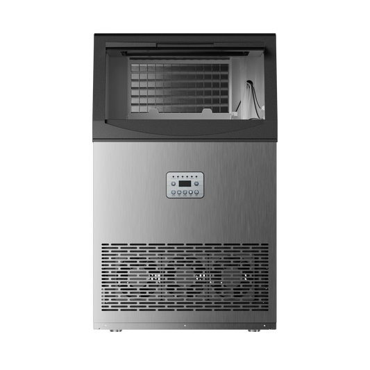 Commercial Ice Maker Machine, 150Lbs/24H Clear Ice Cube Maker with 40Lbs Storage, Under Counter & Freestanding Ice Machine for Home Bar Restaurant