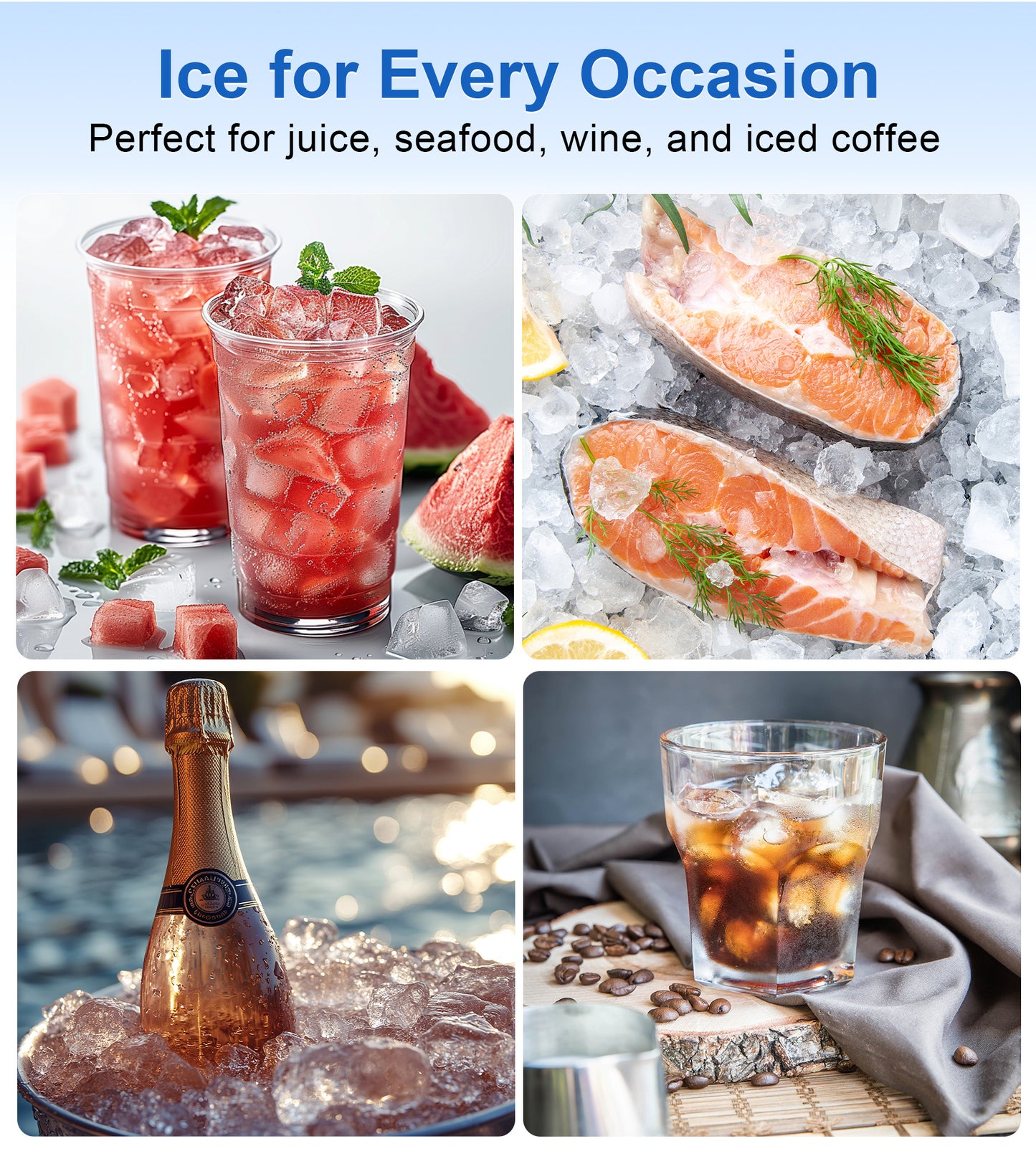 Mountman Nugget Ice Makers Countertop,45lbs/24H Soft Pellet Ice Maker Stainless,Portable Pebble Ice Machine,Self-Cleaning Chewable Sonic Ice for Home,Kitchen,Office