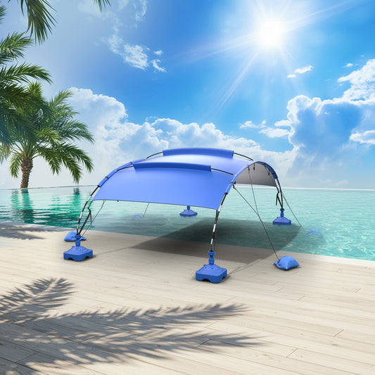 Swimming Pool Canopy Beach Canopy Rectangular UV Block & Waterproof, Heavy Duty Awning Shade Canopy for Outdoor Patio with Hardware Kit,Sandbags and Carry Bag for Swimming,Patio, Lawn