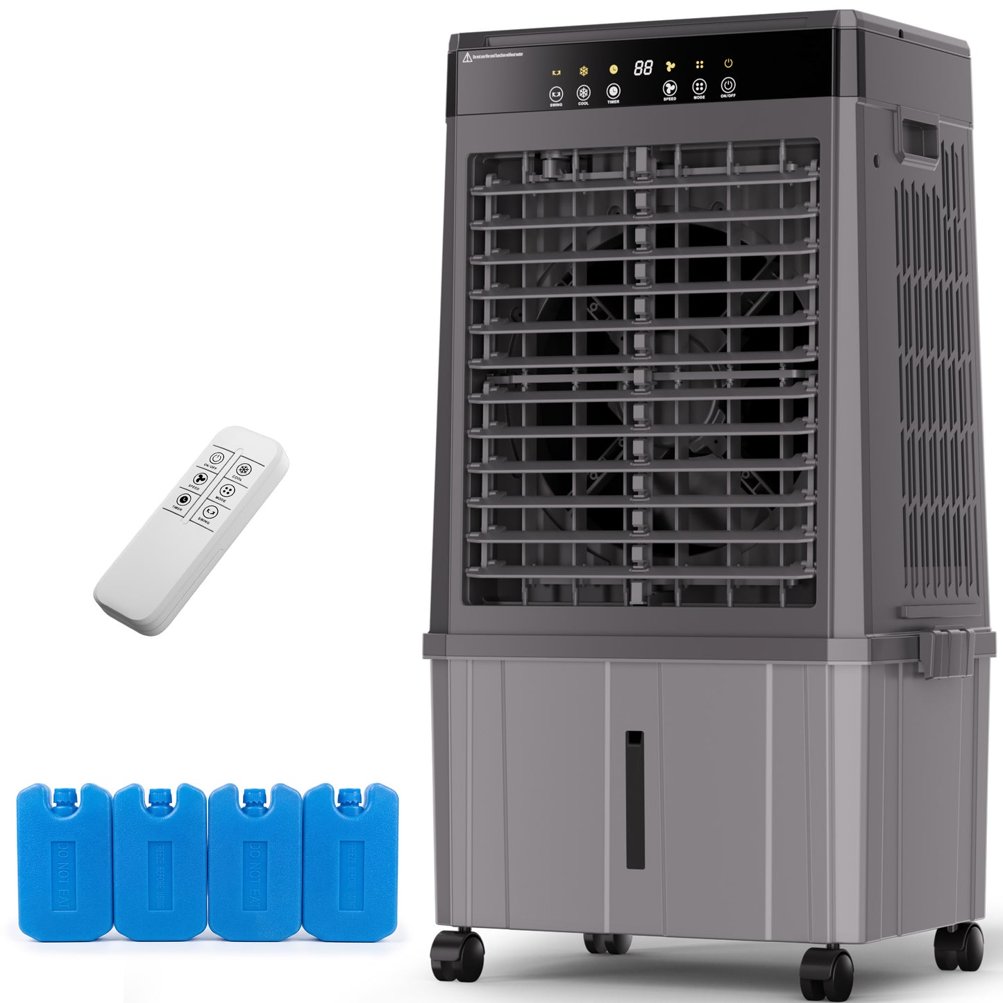 2000CFM Swamp Cooler with 6 Gal Water Tank Portable Evaporative Air Cooler Remote Control Indoor Bedroom Office