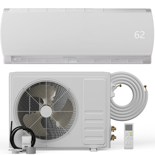 12000 BTU Wifi Mini Split AC and Heat Pump, Cools/Heats up to 750 Sq.Ft,19 SEER2 Ultra Quiet 115V Ductless AC,Split AC Unit with Alexa,Pre-Charged Condenser