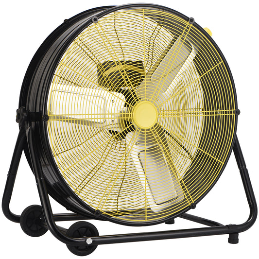 30" High Velocity Drum Fan,Industrial Fan,360° Tilt with 2 Casters,Handle,3 Speed Heavy Duty Floor Fan for Shop, Factory,Garage,Workshops,Commercial,Basement,Patio,ETL