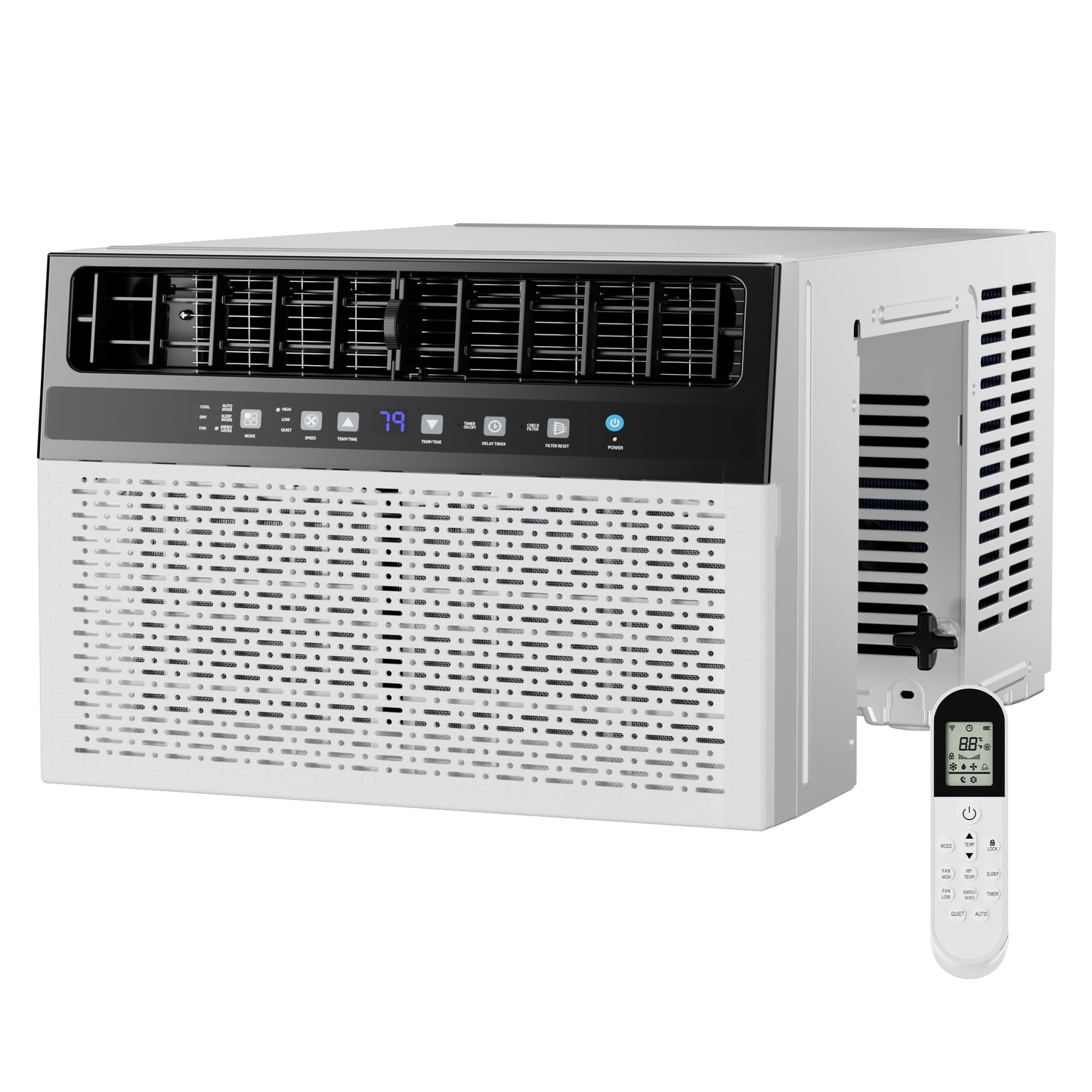 12000 BTU Window Air Conditioner, Window AC Units with 6 Modes,3 Speeds,Quiet Operation,Remote Control,Cool up to 550 Sq.Ft.,