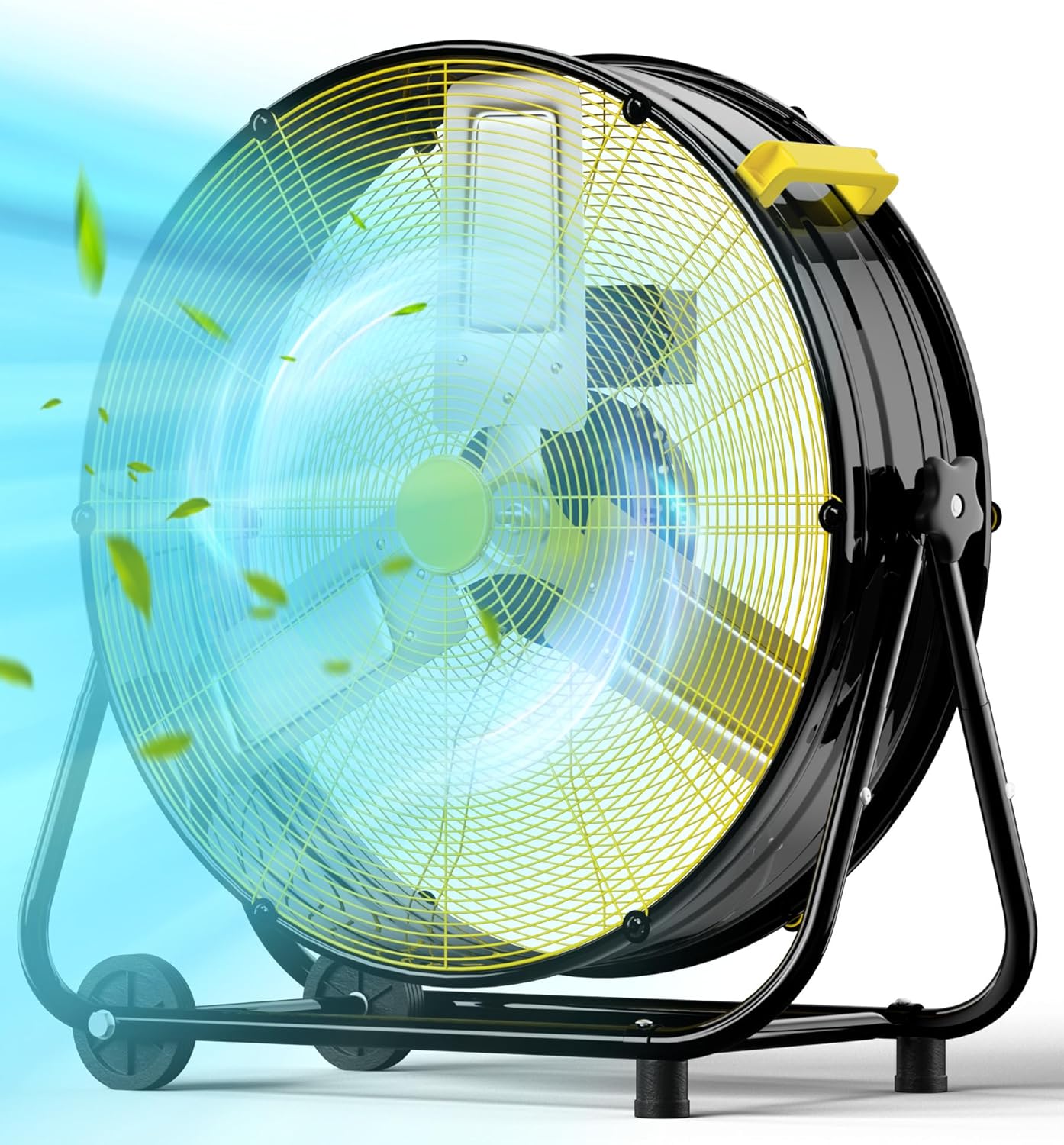 Mountman High Velocity Drum Fan, Heavy Duty Industrial Floor Fan, Outdoor Fan for Garage, 360 °, 30 Inch