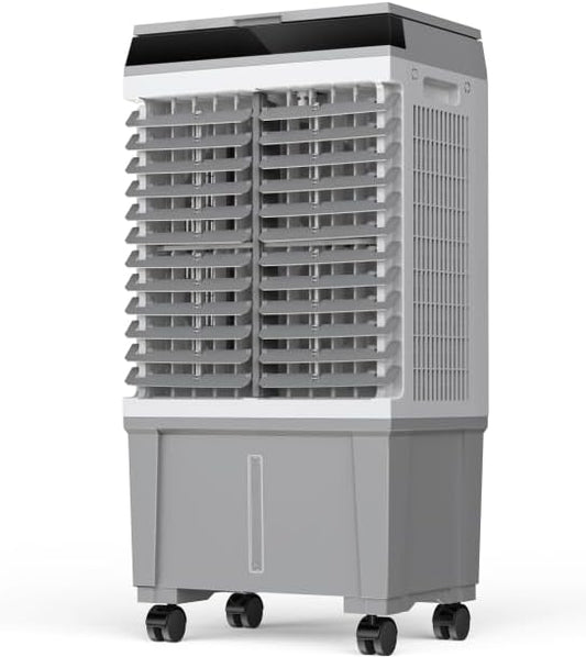 Air Cooler with 6 Ice Boxes,5.3 Gal Water Tank, 2 Modes,3 Speeds, Swamp Cooler for Indoor,Home,Kitchen