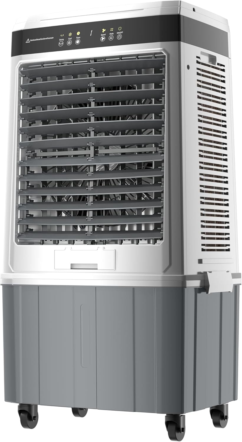 Swamp Cooler,2800CFM Evaporative Air Cooler with 2 Modes,3 Speeds,Air Cooler with 9.5 Gal Water Tank for Home