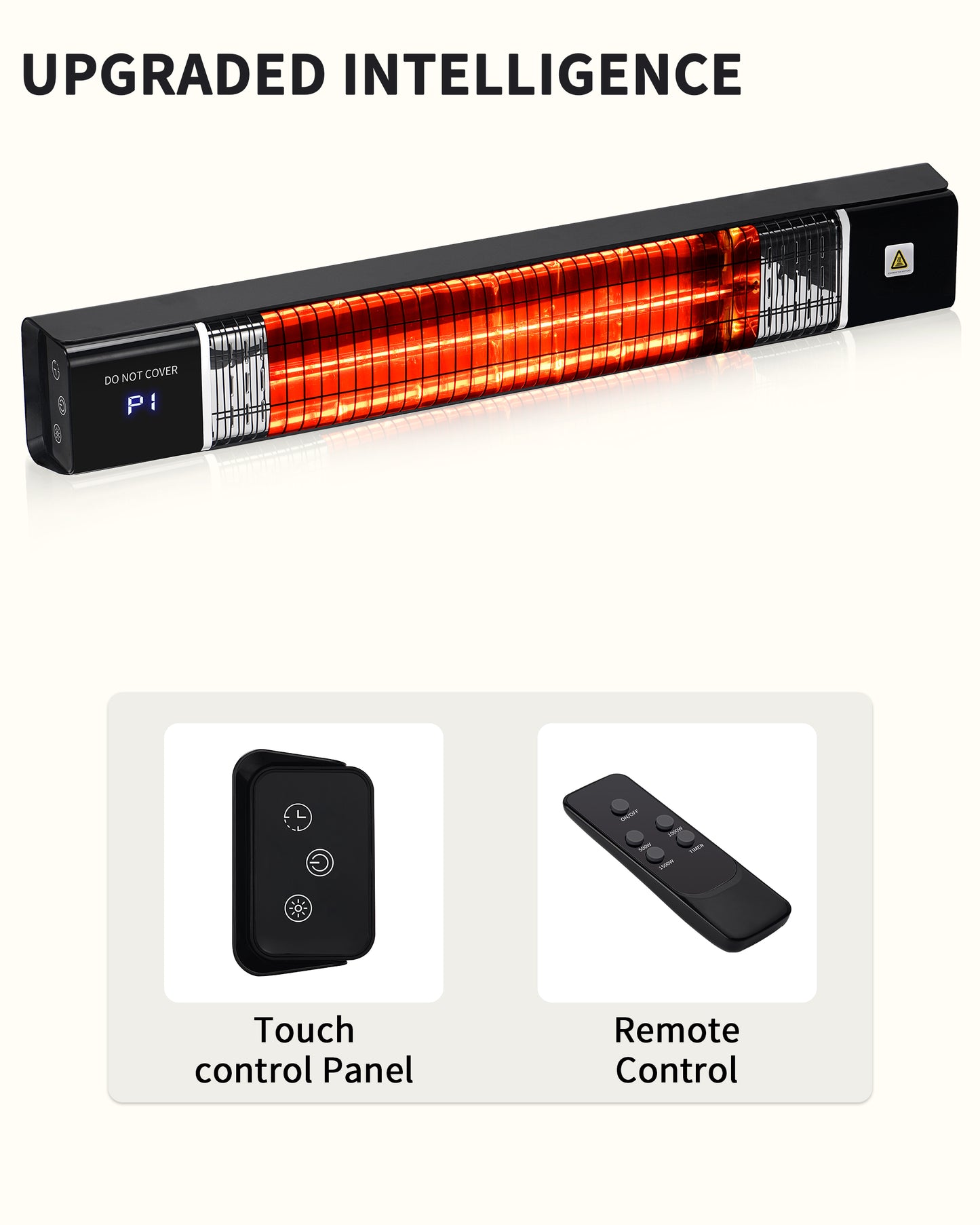 Outdoor Heater,Patio heater with Remote Control, Fast Heating, 3 Power Settings, 24H Timer, Waterproof,Wall Infrared Heater for Indoor, Shop, Porch, Backyard, Basement,Garage, Restaurant Use