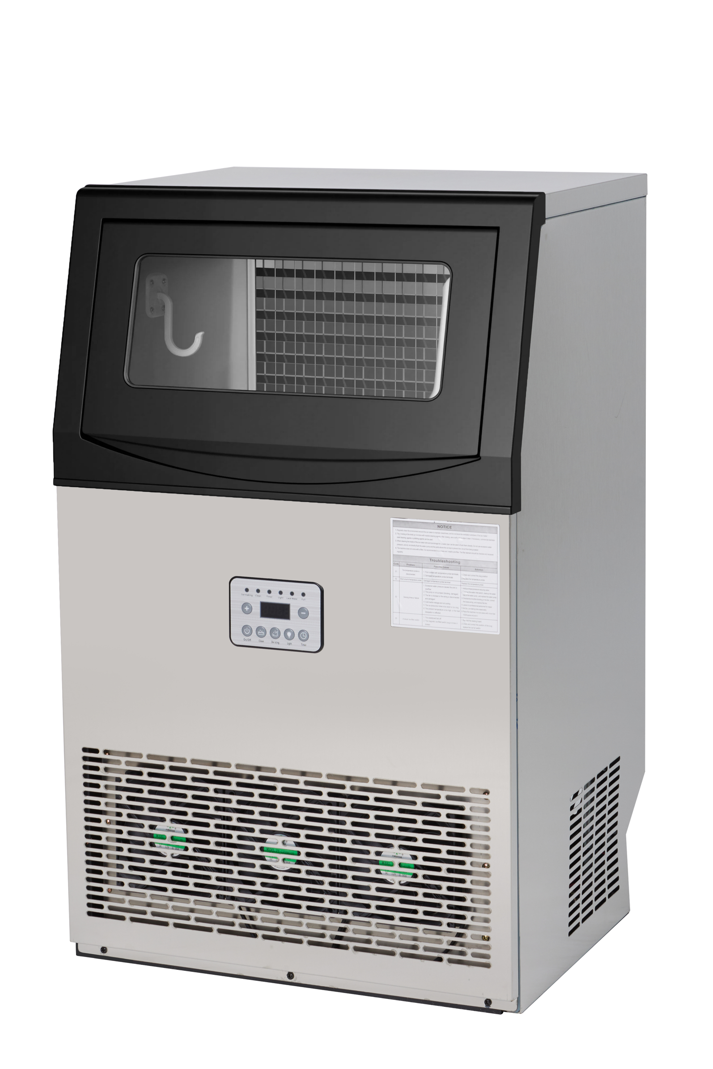 Commercial Ice Make,240 lbs/24H Stainless Steel Under Counter Ice Machine with Water Filter,40lbs Storage Capacity